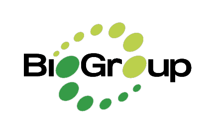 Biogroup logo u. baggrund