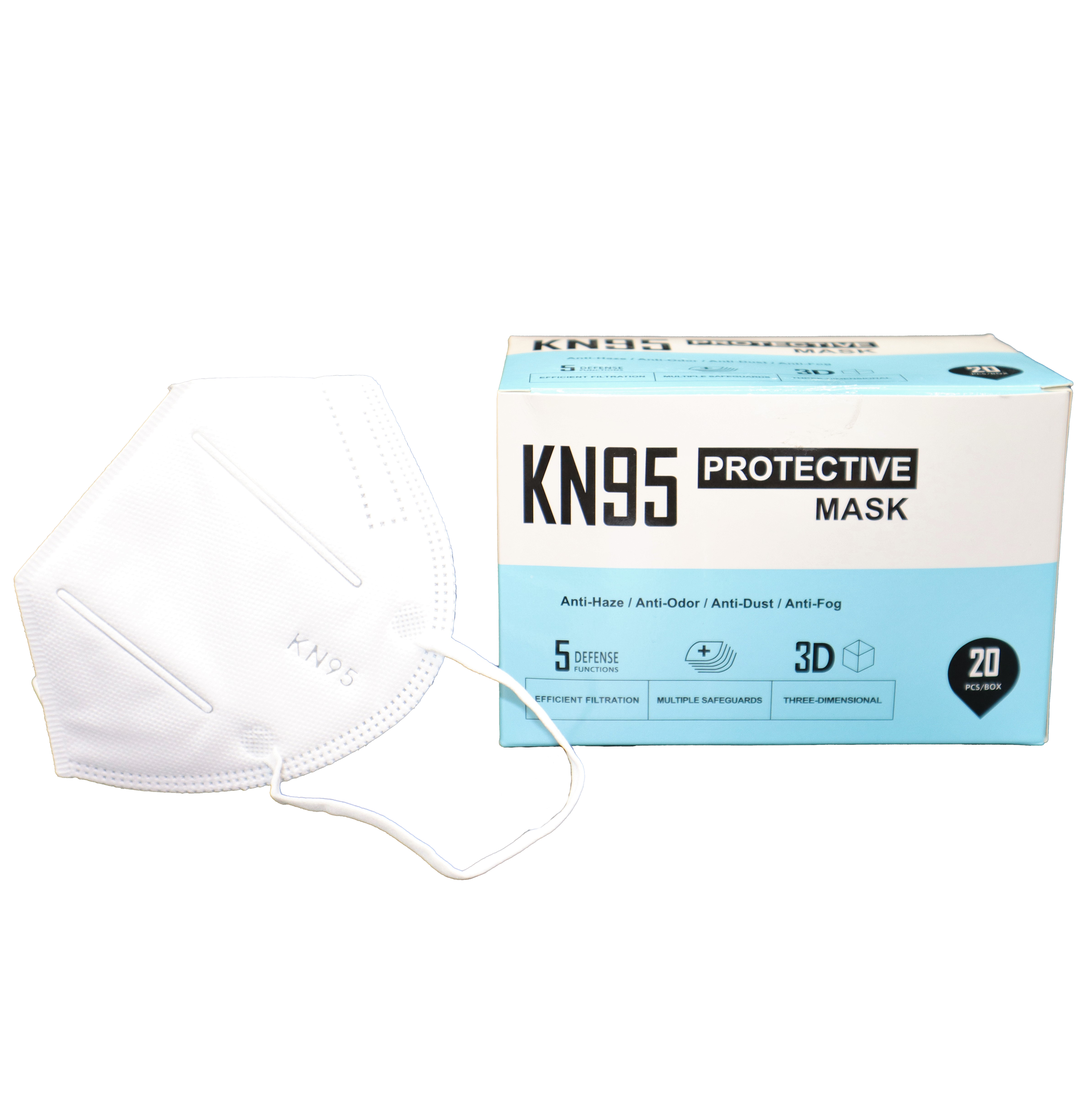 KN95 maske lyseblå